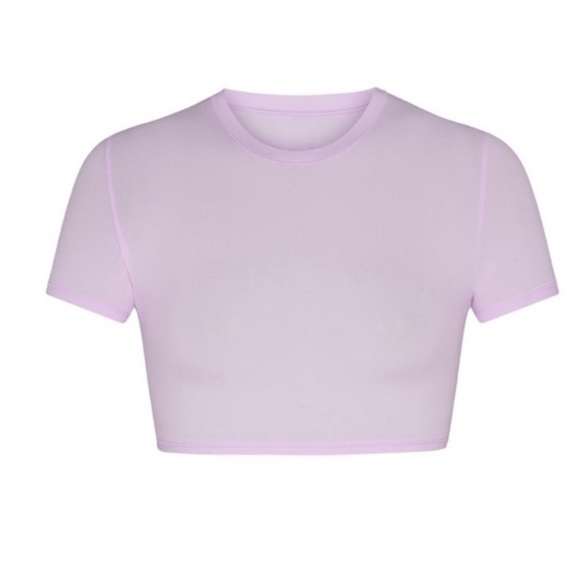 Skims Fits Everybody Cropped T Shirt - Sugar Plum - Picture 1 of 5